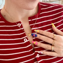 "Luma" Charm - gull sommerfugl