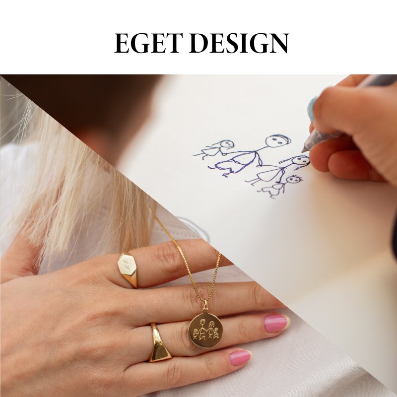 Gold necklace with your own design