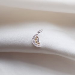 "Lemon Drop" s�lv charm med citron