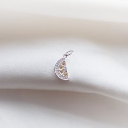 "Lemon Drop" silvercharm med citron