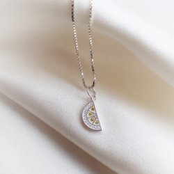 "Lemon Drop" s�lv charm med citron