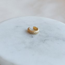 "Levine" earcuff i 18k forgylt sterlings�lv.