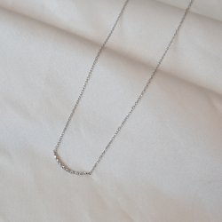 "Limone" halskjede i sterlings�lv med hvite zirkonia steiner