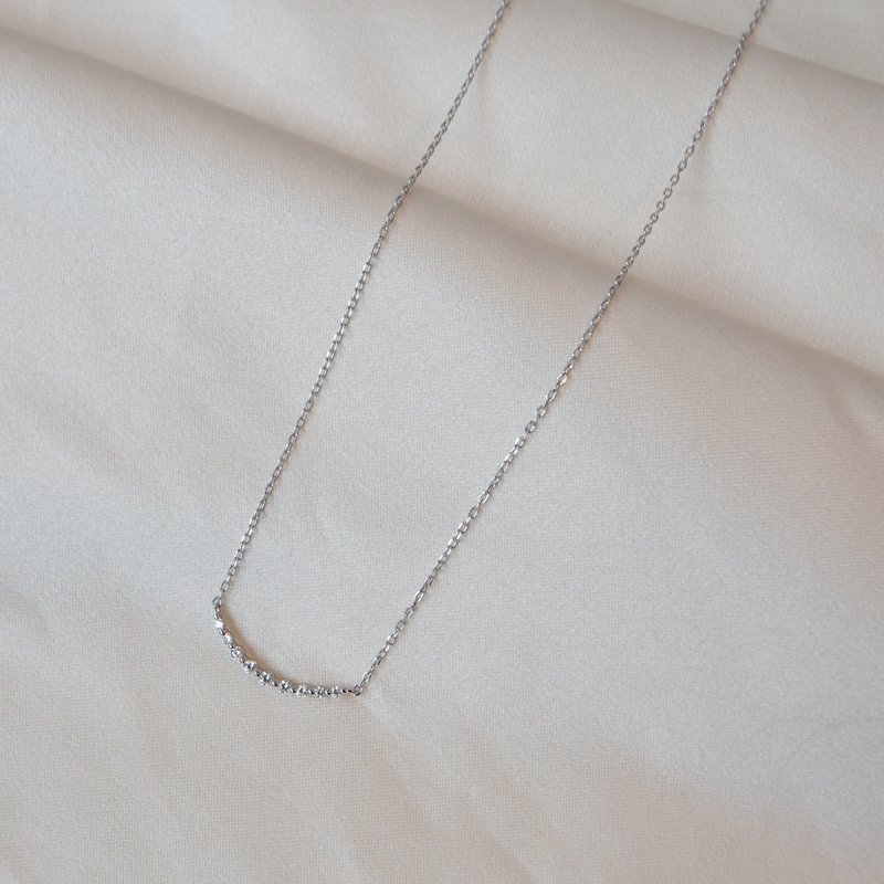 "Limone" halskjede i sterlings�lv med hvite zirkonia steiner