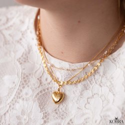 "SOL" gold necklace with small suns