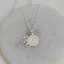 Tree of Life necklace in genuine silver with engraving