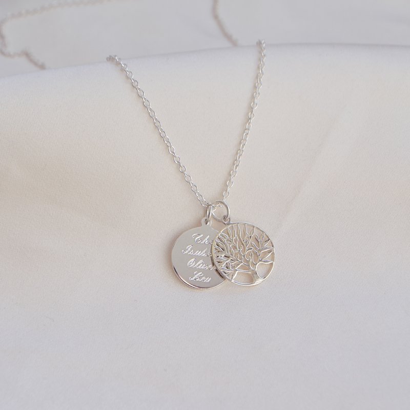 Tree of Life necklace in genuine silver with engraving