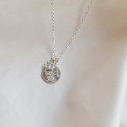 "Lost Without You" halsk�de i matteret eller blankt sterling s�lv med kompas og anker - inklusiv personlig gravering