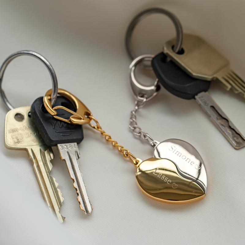 "Love-Link" keychain set with engraving