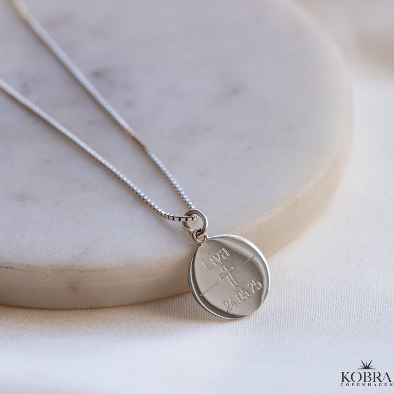 Confirmation jewelry - necklace in sterling silver with personal engraving