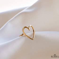 "Love" stor hjertering i gull