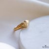 �Esther� Crushed Heart Ringg i 18 karat gullbelagt