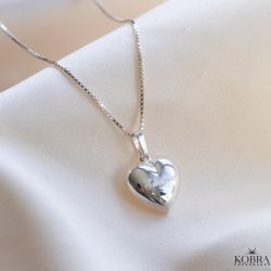 "Liva" kjede med s�lvhjerte med gravering