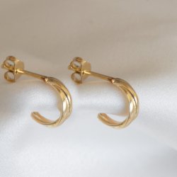 "Silvia" 18 karat forgylte sm� kreoler