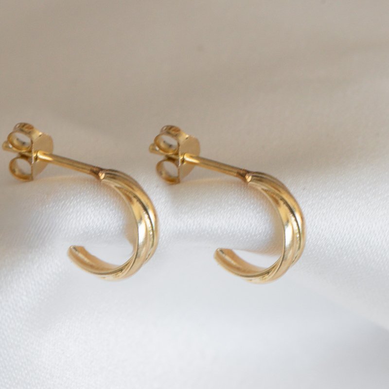 "Silvia" 18 karat forgylte sm� kreoler