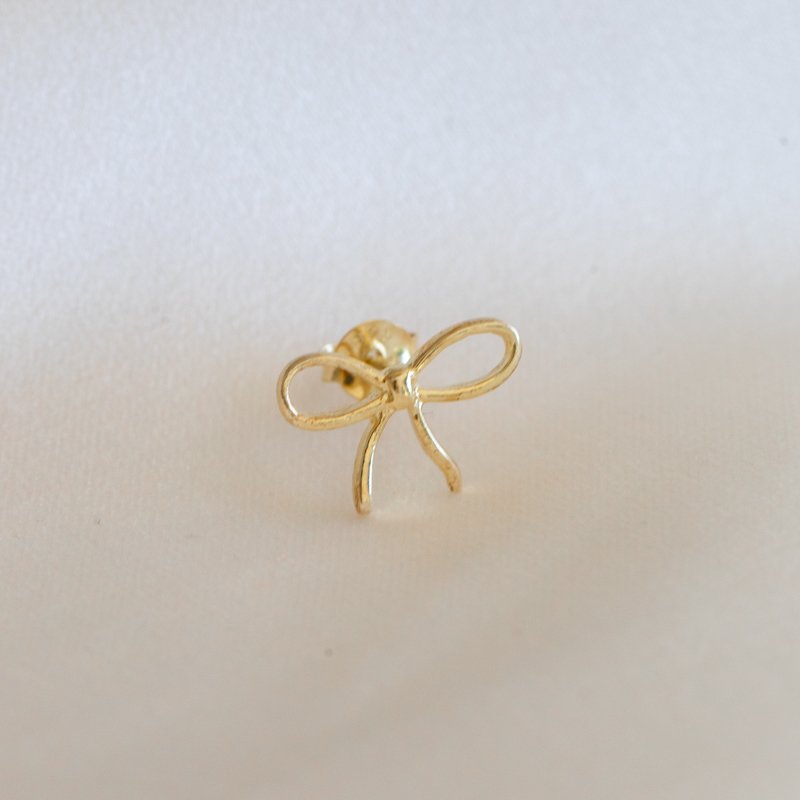 "Bow" 1 stk forgyldt sl�jfe �reringe