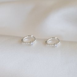 "Tuesday" sm� s�lv �redobber / hoops med steiner
