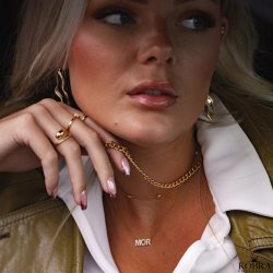 "Panzer" 18 carat gold plated chunky panzer necklace