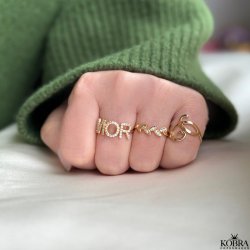 "The Letter" 18K Gold Plated Handmade Letter Ring