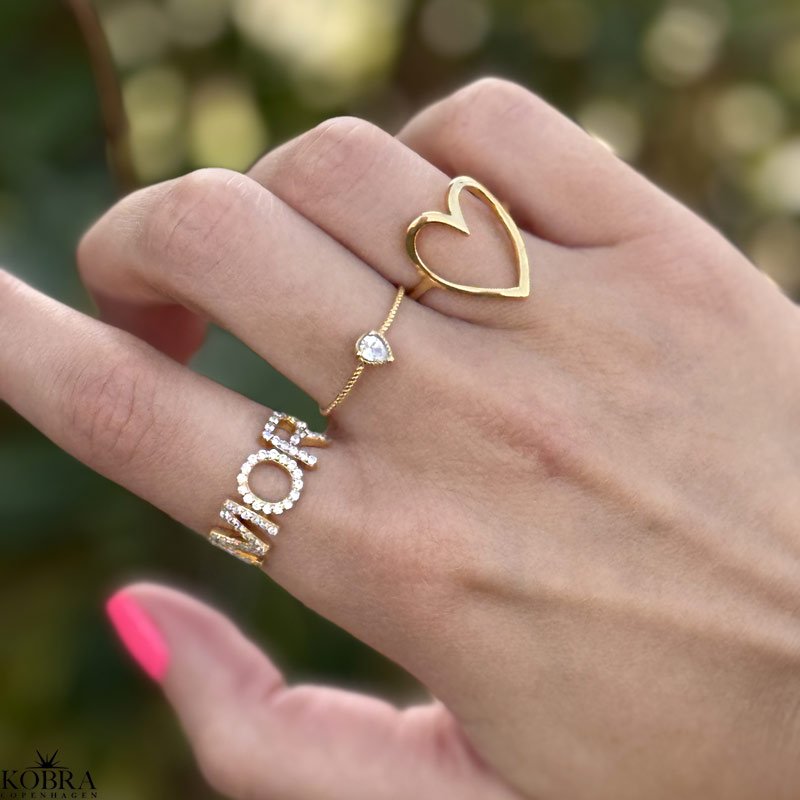 "Mor" gullring med zirconia stein til mor