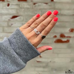 "Mor" s�lv ring med zirconia stein til mor