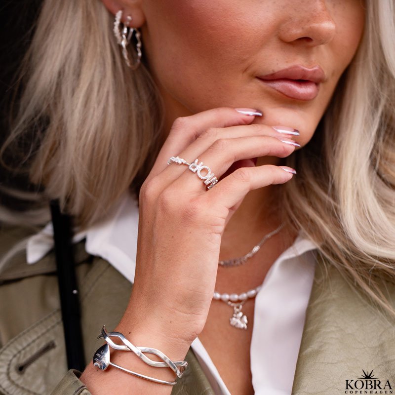"Mor" s�lv ring med zirconia stein til mor