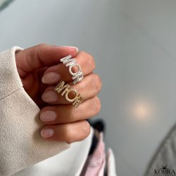 "Mor" gullring med zirconia stein til mor