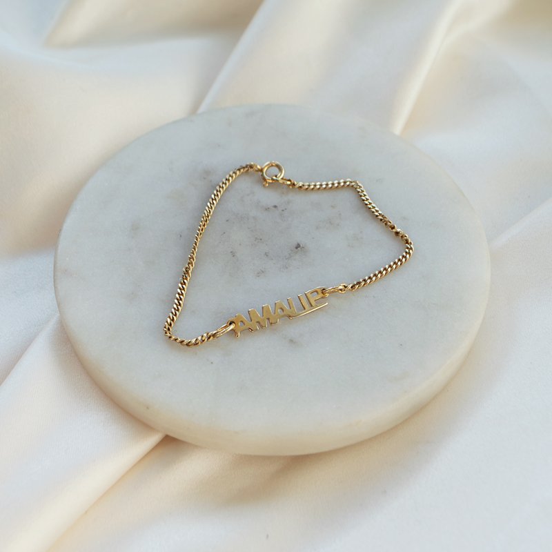 "Manhattan" navnearmb�nd i 18 karat gullbelagt