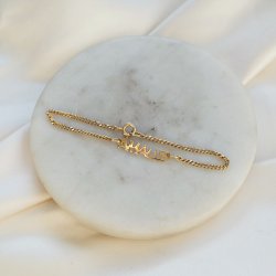 "Manhattan" navnearmb�nd i 18 karat gullbelagt