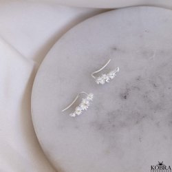 "Marguerite" silver earrings with daisies