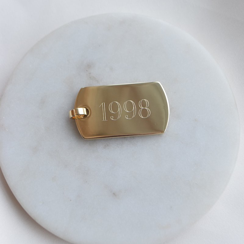 "Max" dogtag i st�l med personlig gravering 