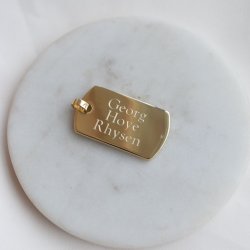 "Max" dogtag i st�l med personlig gravering 