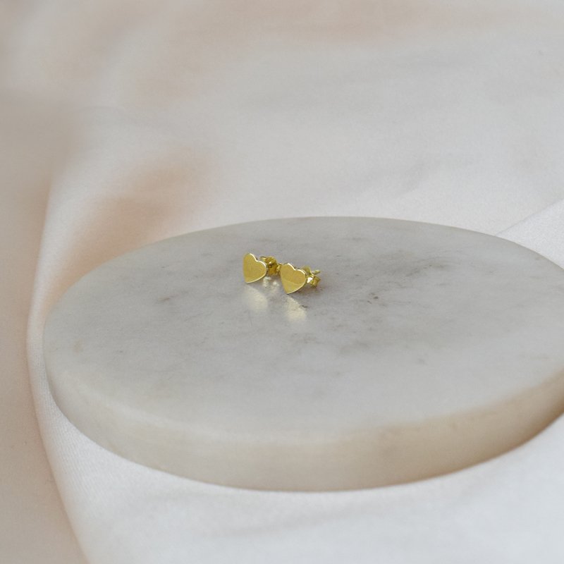 "Mini heart" sm� hjerte �restikker i guld