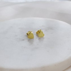 "Mini heart" sm� hjerte �restikker i guld