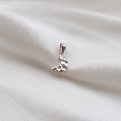  "Moon" Hammered moon charm in silver