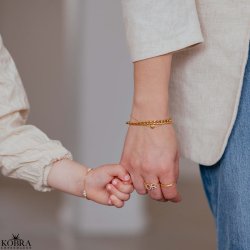 "Mor" gullring med zirconia stein til mor