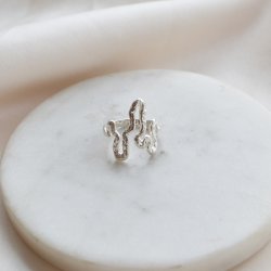 "Nagini Organic" sterling silver snake ring