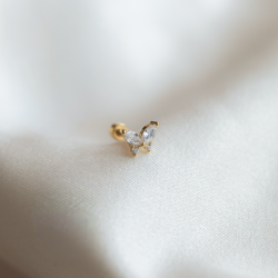 "Elsie" Piercing � Butterfly Flat Back