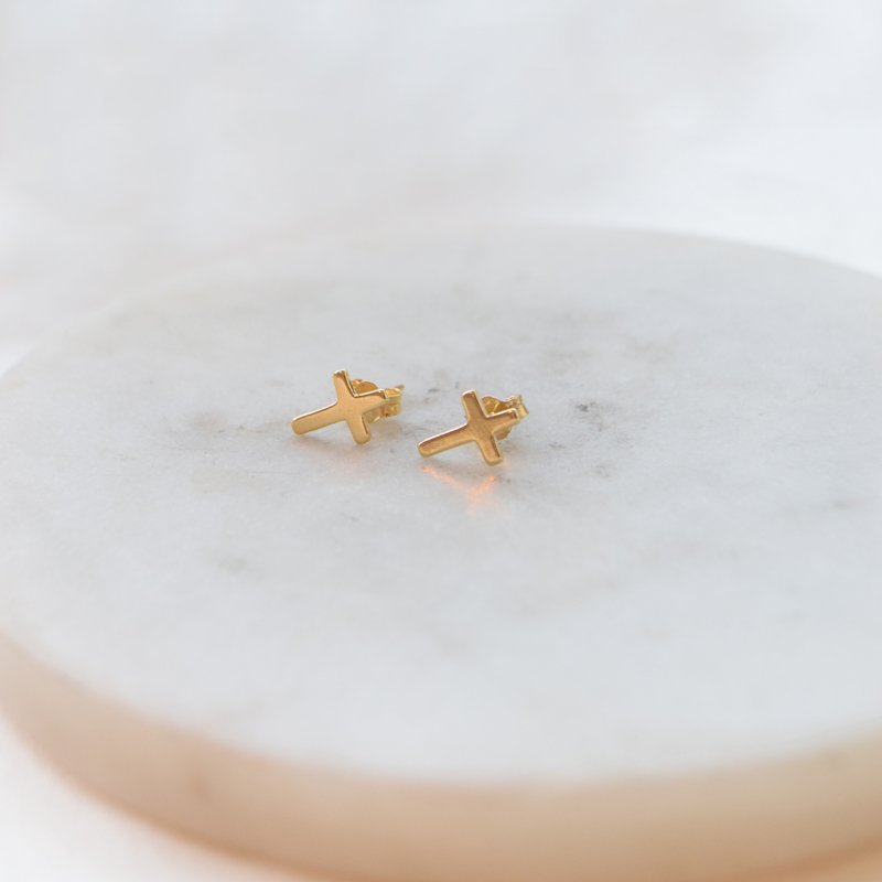 "Promise" Sm� 18 karat forgylte kors�reringer