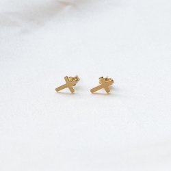 "Promise" Sm� 18 karat forgylte kors�reringer