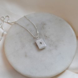 "Radiant Heart" halsk�de i s�lv , mulighed for gravering