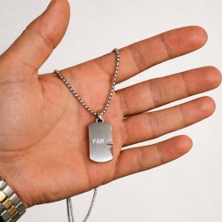 "Rocky" unisex dogtag-halskjede med personlig gravering