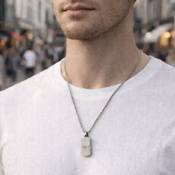 "Rocky" unisex dogtag halsk�de med personlig gravering