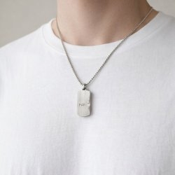 "Rocky" unisex dogtag halsk�de med personlig gravering