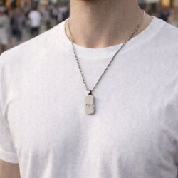 "Rocky" unisex dogtag-halskjede med personlig gravering