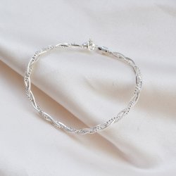 "Sally" vridet armband i sterling silver