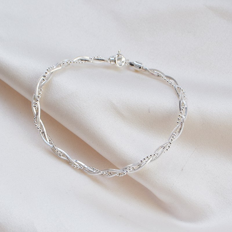 "Sally" vridet armband i sterling silver