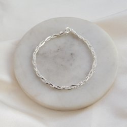 "Sally" vridet armband i sterling silver