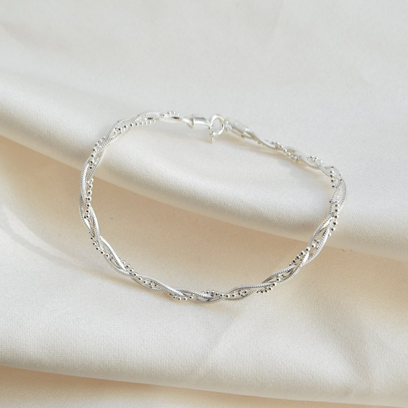 "Sally" vridet armband i sterling silver