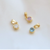 Birthstone / m�nadssten - 18 karats guldpl�terad charm med din f�delsesten